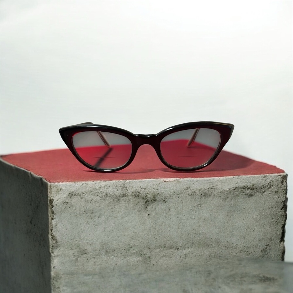 Vintage 1950/60’s Riviera Italy Romina Black Cat Eye Glasses Frames Small Petite